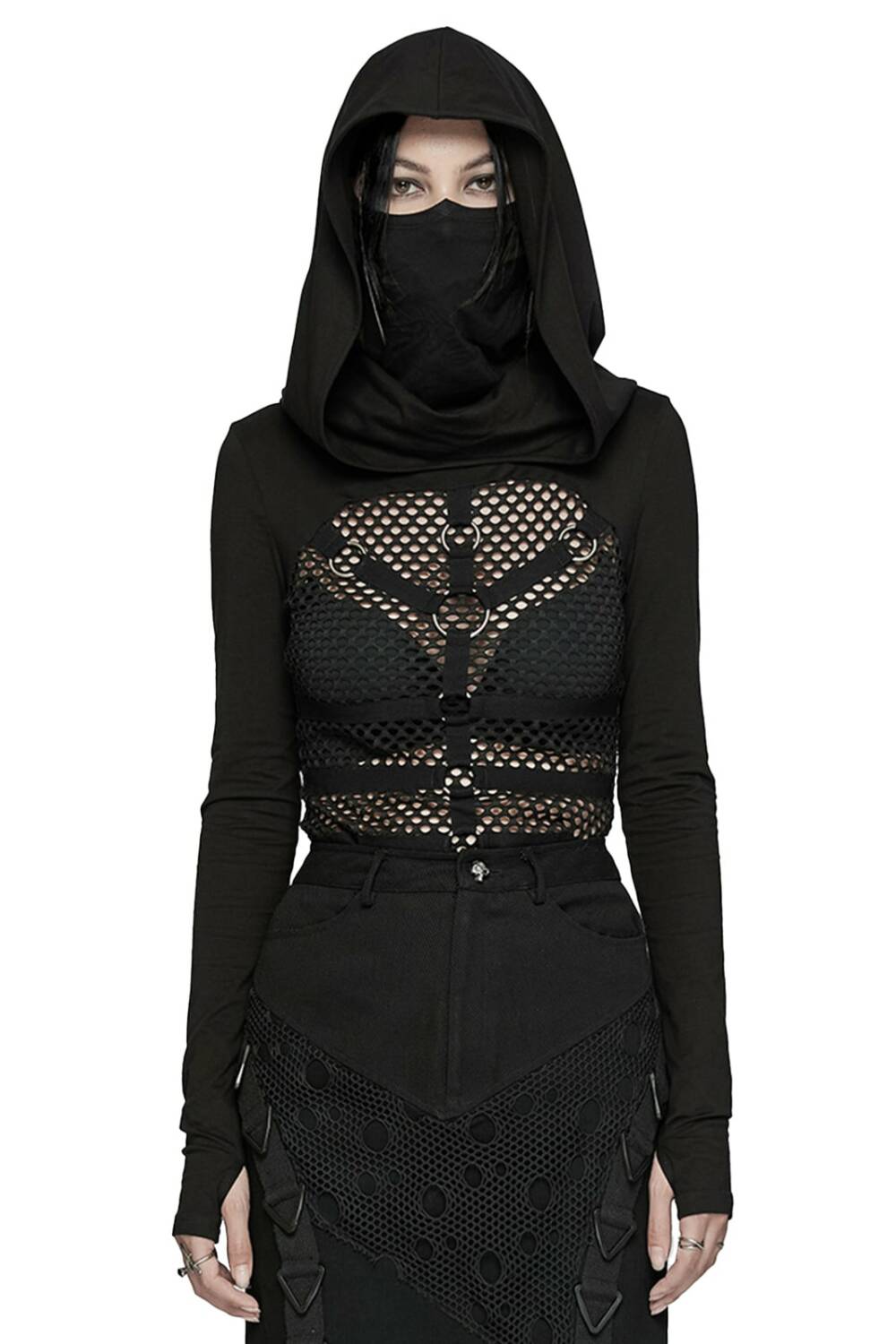 Punk rave harness top Tenebra