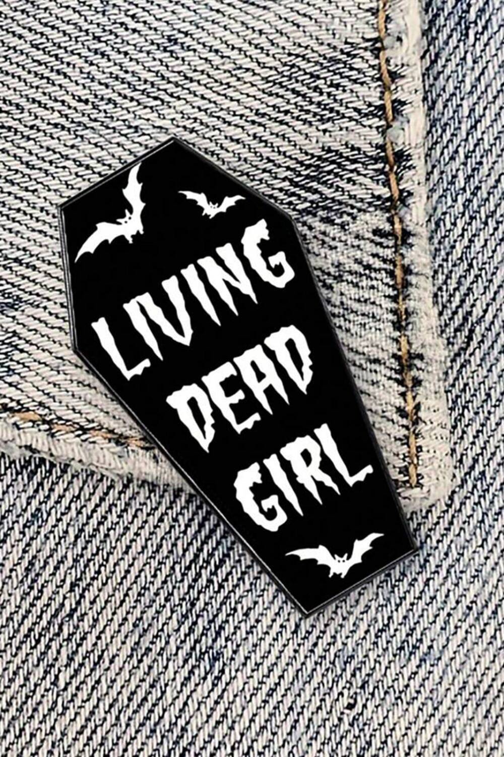 Mad Moonshine Pin Coffin Living Dead Girl