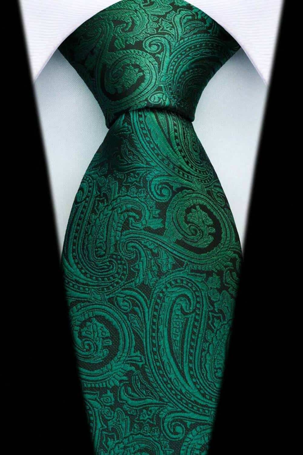Mad Moonshine tie Green Paisley