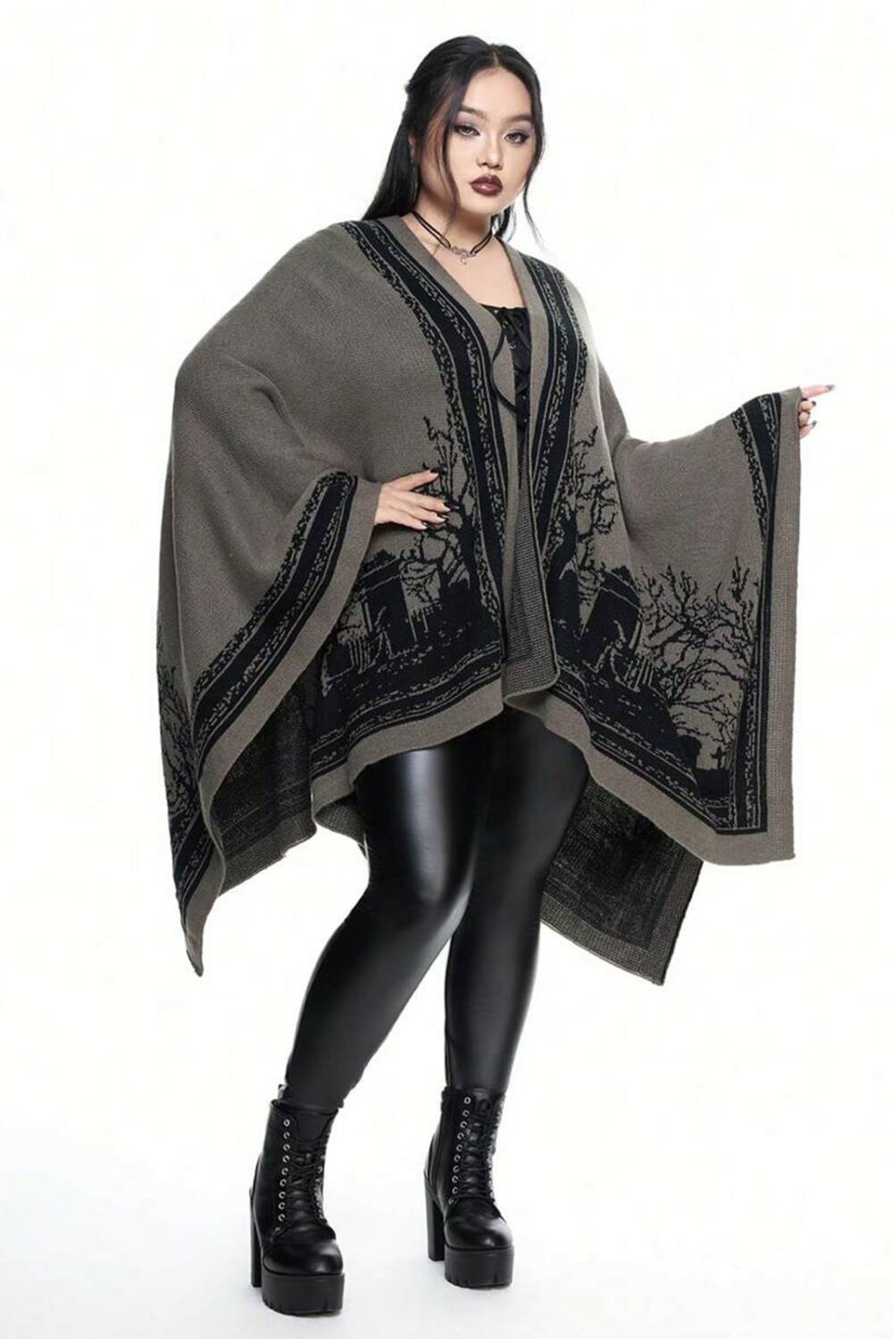 Romwe Poncho Cementario - Image 5