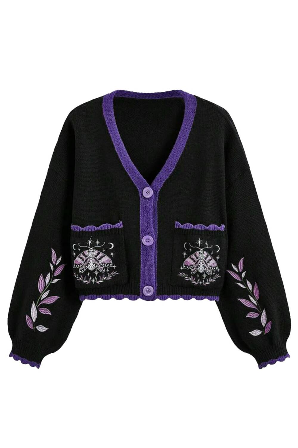 Romwe cardigan Purple Moth - Image 3