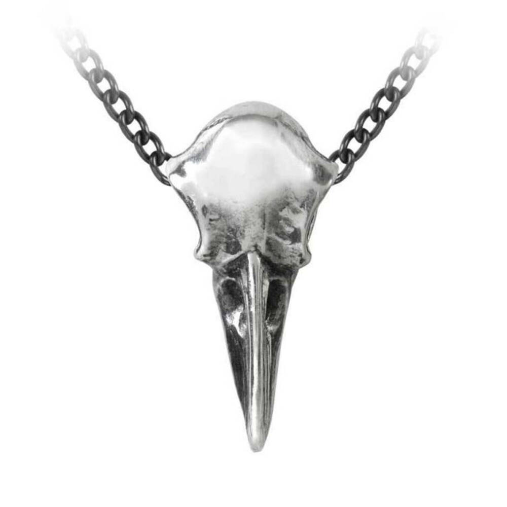 Alchemy Raven skull necklace