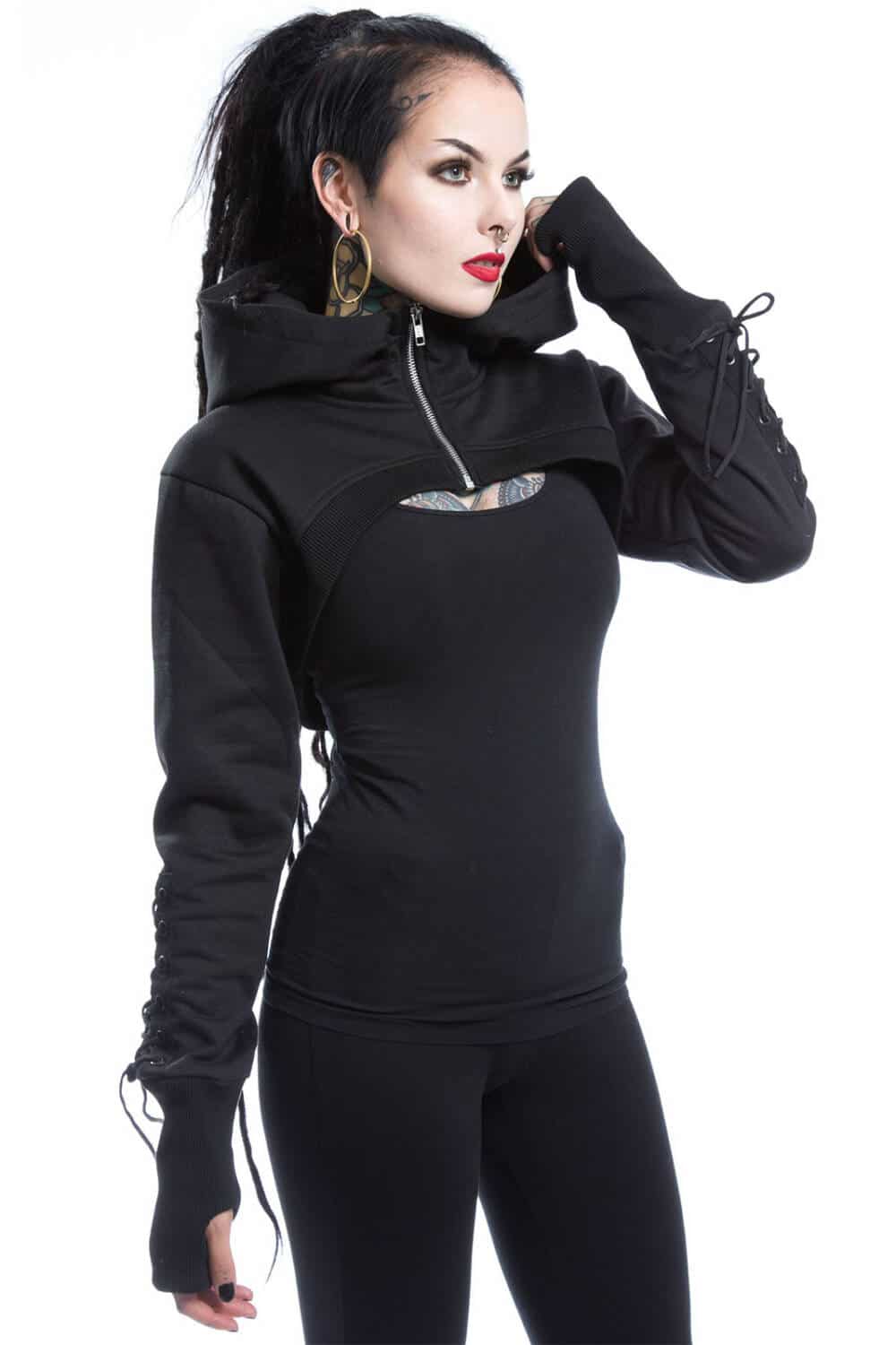 Chemical Black Bolero Hooded Ebony
