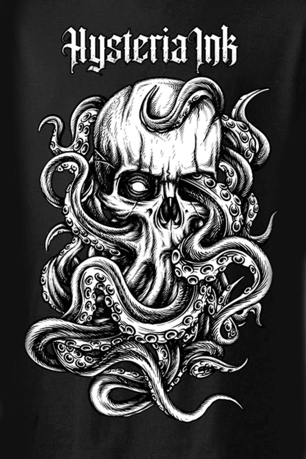 Hysteria Ink T-Shirt Octo Skull - Image 2