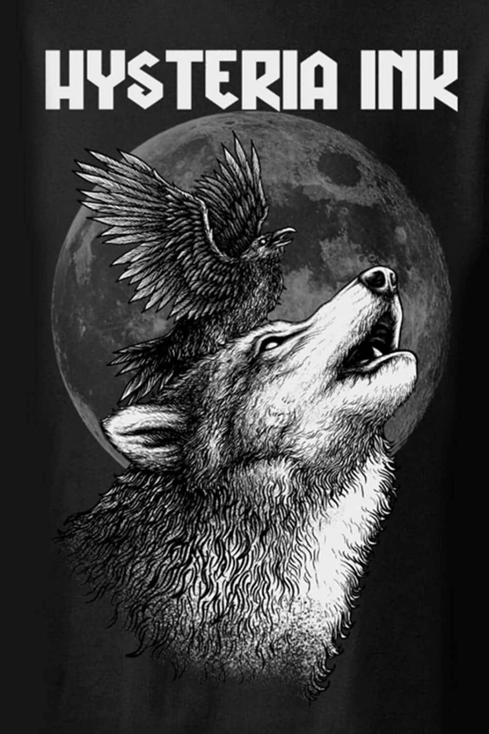 Hysteria Ink T-Shirt The Crow and The Wolf - Image 2