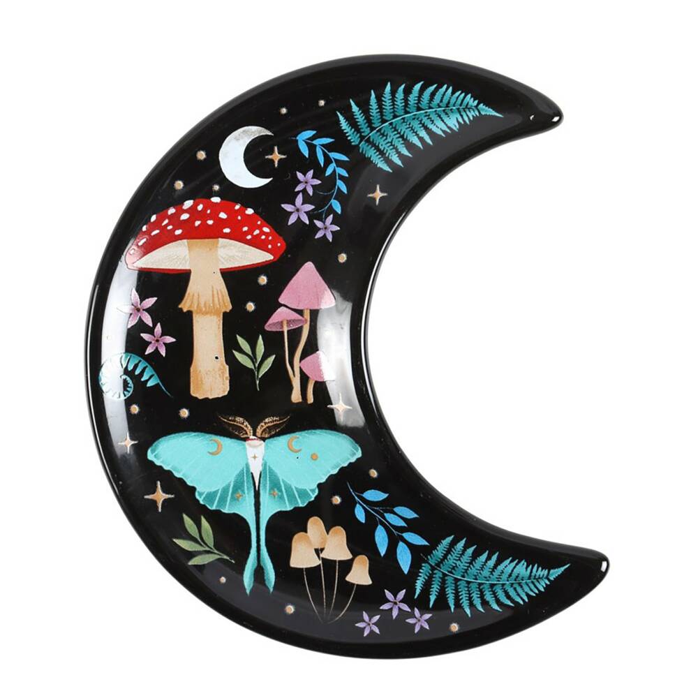 Spirit of Equinox Crescent Moon Dark Forest jewelry bowl