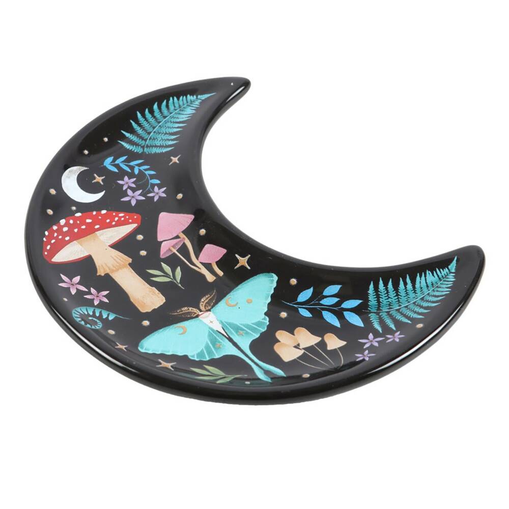 Spirit of Equinox Crescent Moon Dark Forest jewelry bowl - Image 2