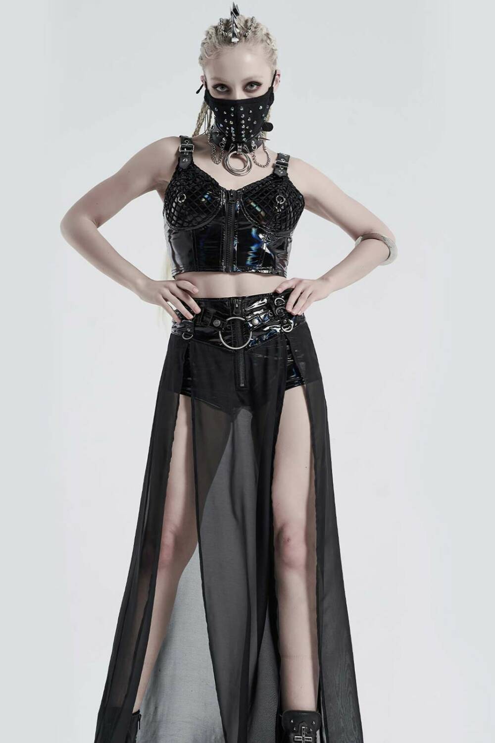 Punk rave vinyl shorts Shadow Caster - Image 7