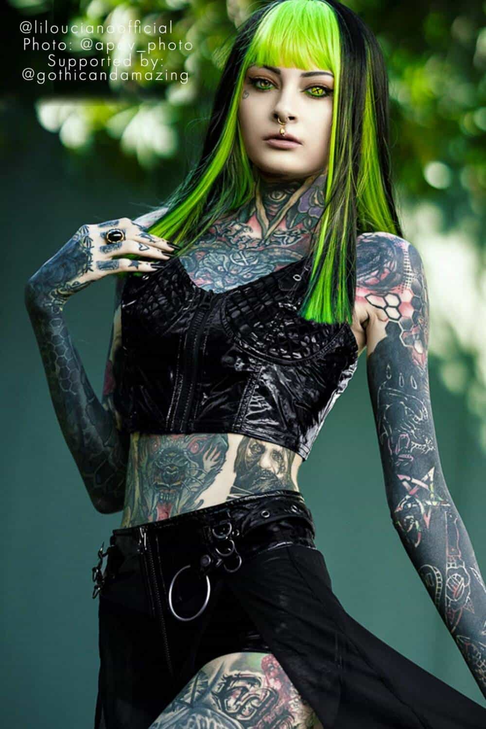 Punk rave vinyl shorts Shadow Caster - Image 8