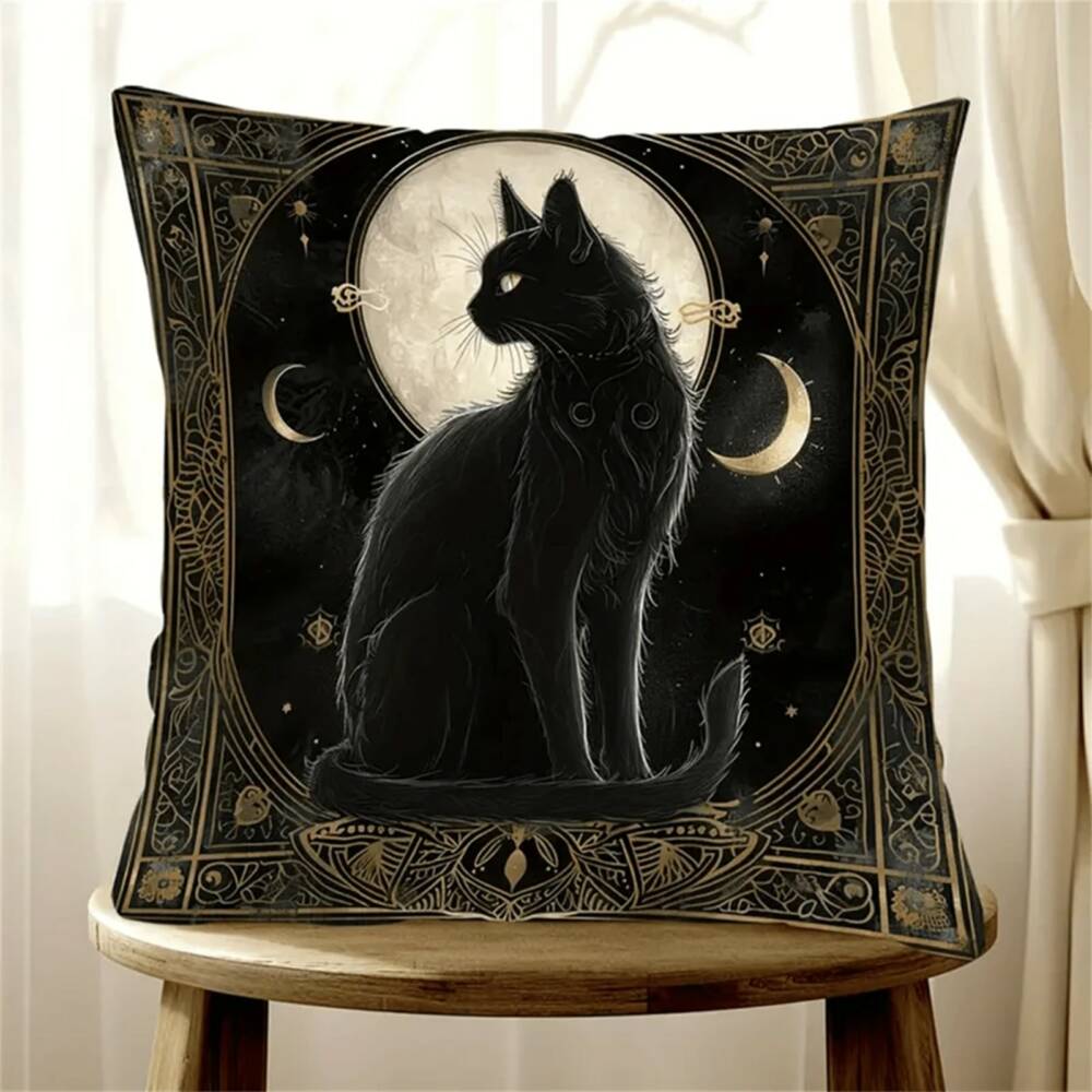 Mad Moonshine cushion cover Full Moon Cat