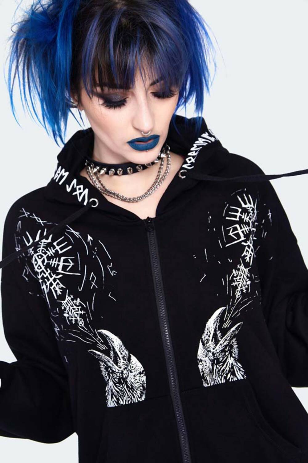Jawbreaker Zip-Hoody Runes Raven - Image 3