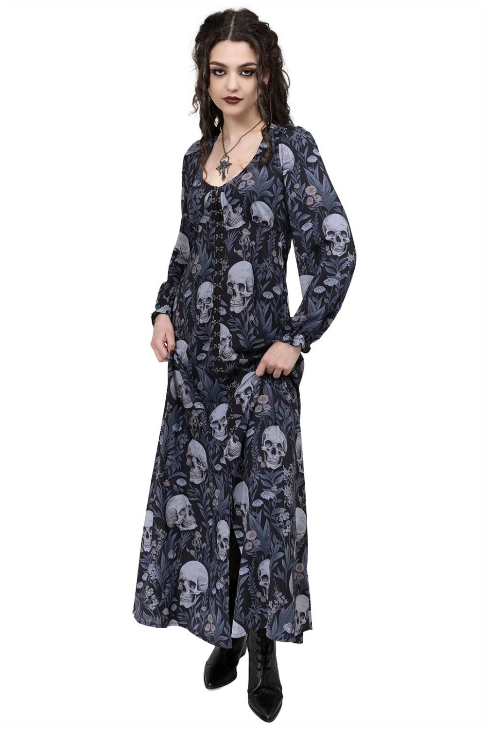 Killstar dress Deaths Head Maxi