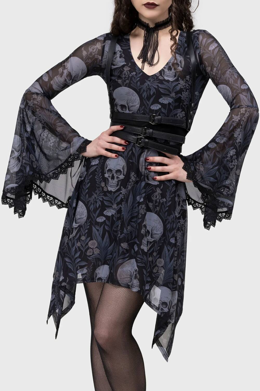 Killstar dress Deaths Head Skater - Image 2
