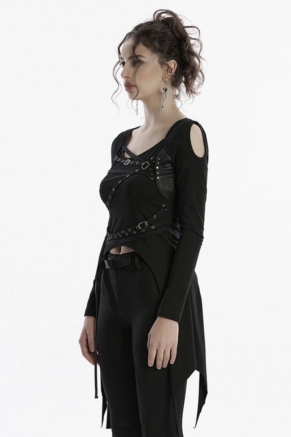 Punk Rave Longsleeve Top Dark Dystopia - Image 3