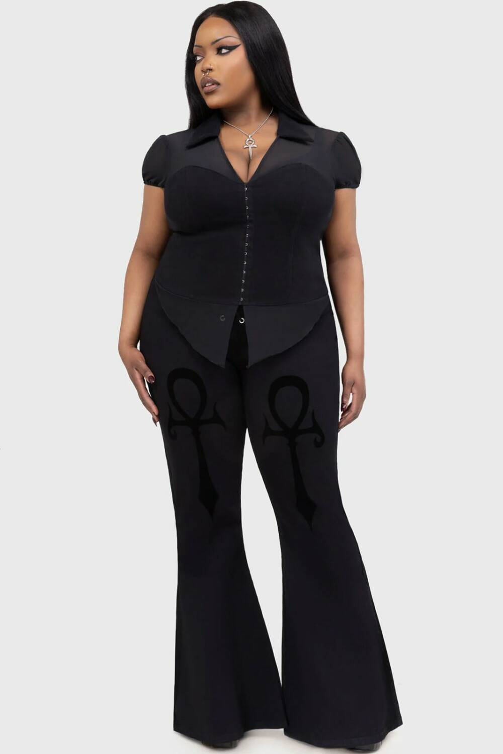 Killstar flared trousers Umbral Lock - Image 5