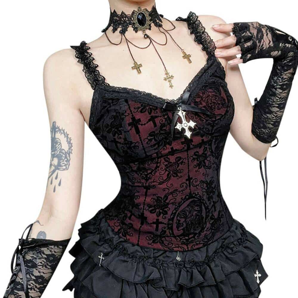 Moonattic Top Bleeding Ink Red