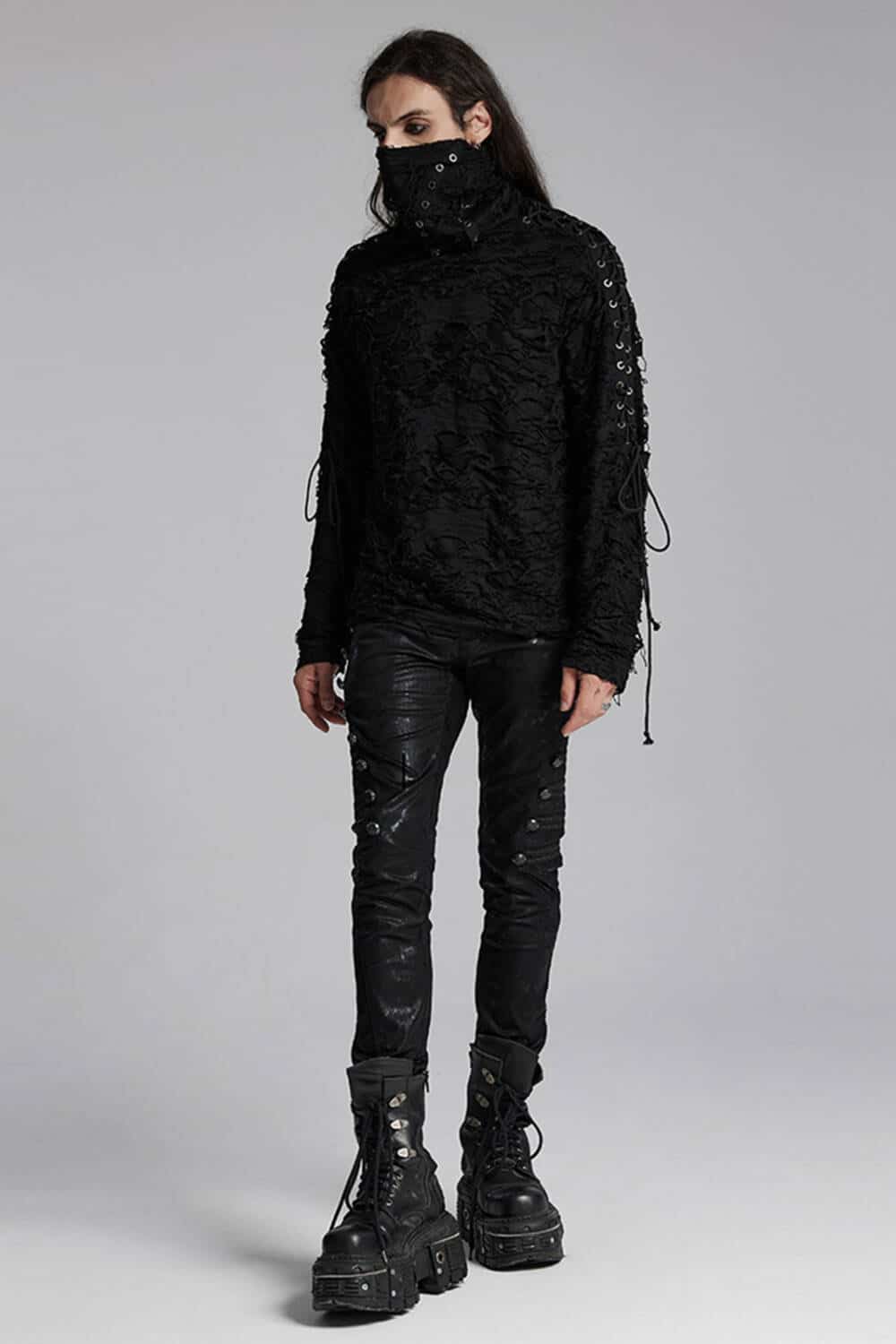 Punk Rave Shirt Dark Abyss Masked - Image 4