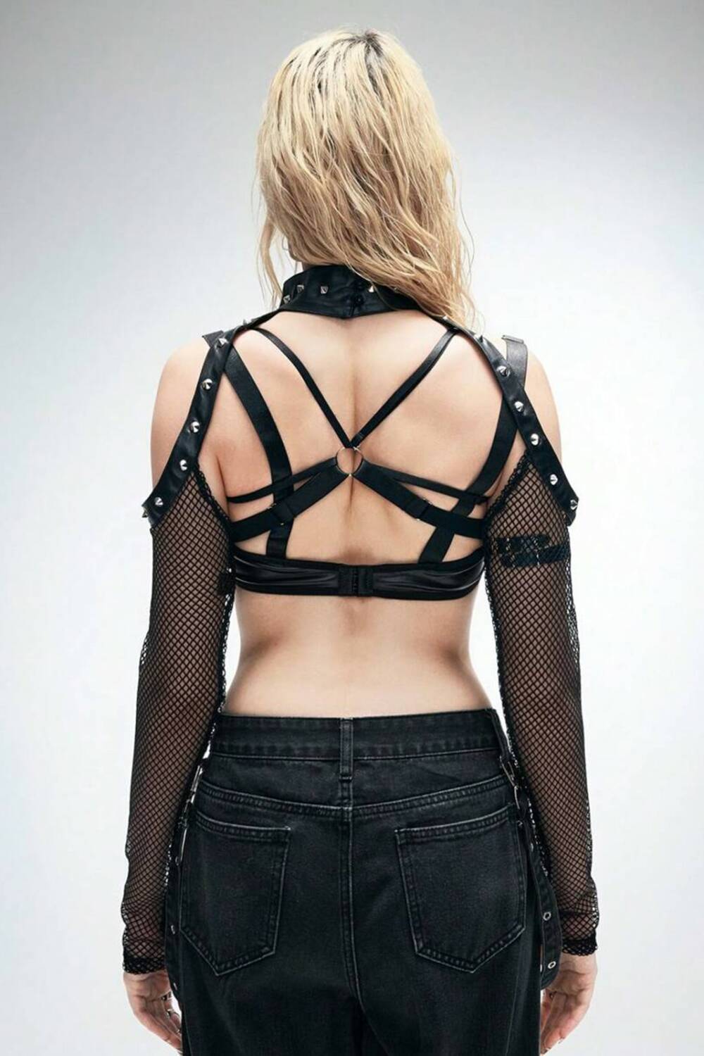 Romwe Top Nexus Grid Harness - Image 2