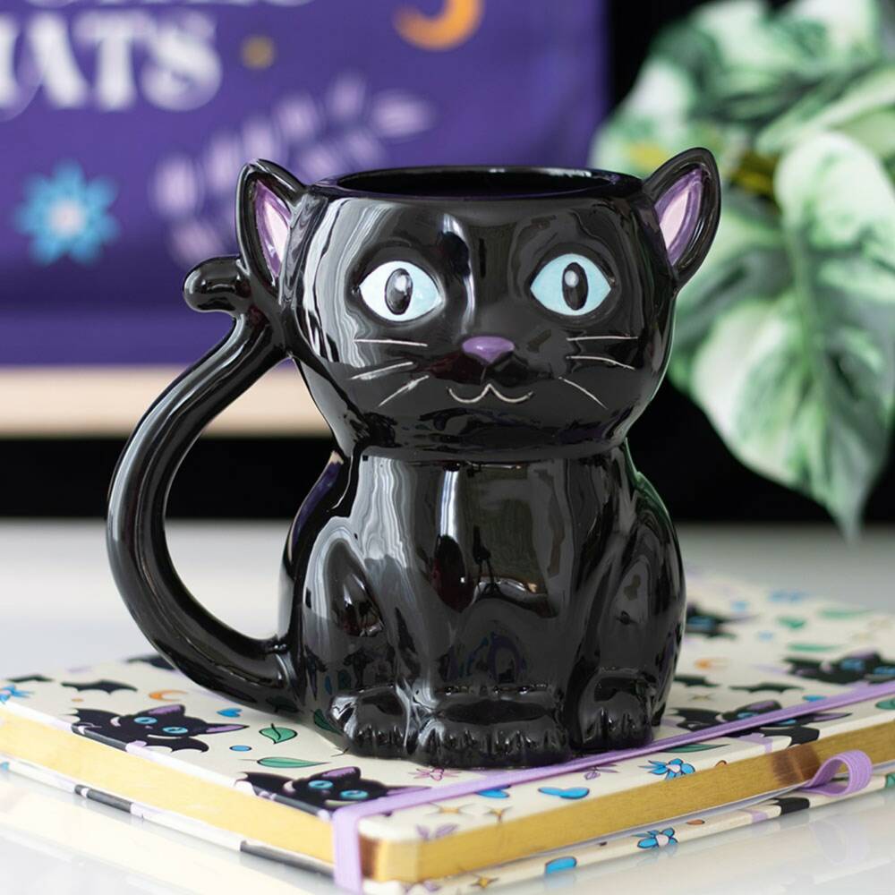 Spirit of Equinox Mug Cute and Creepy Black Cat - Image 4