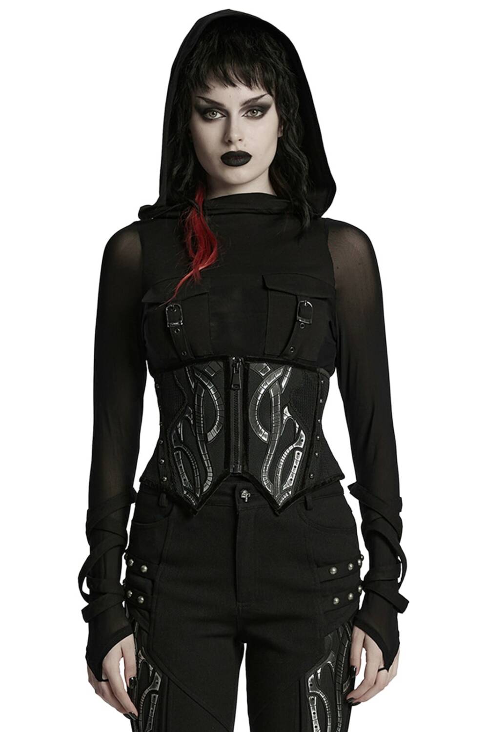 Punk Rave Corset Digital Necromancer