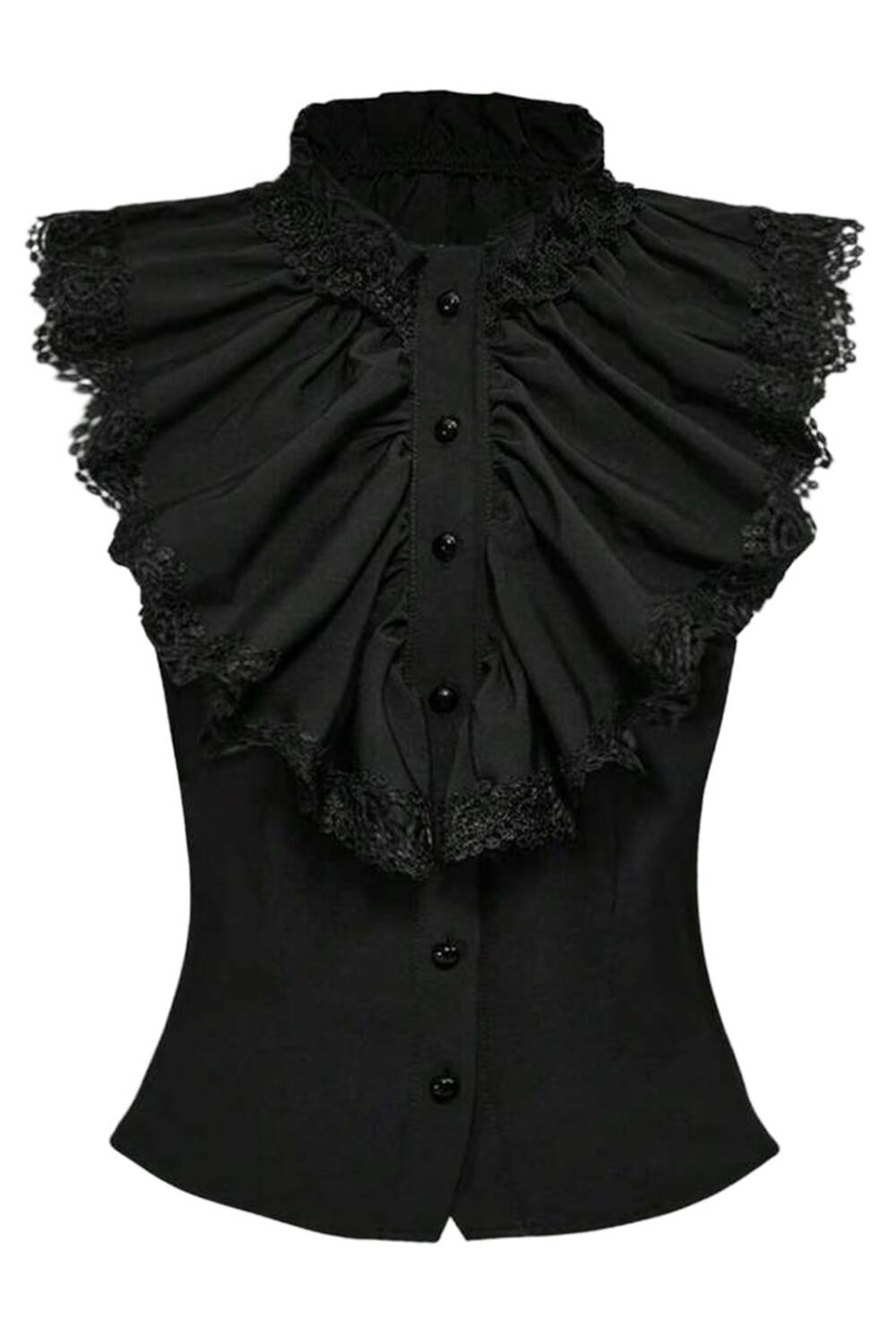 Romwe blouse Moonlace Ruffle