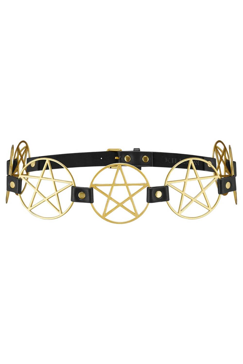 Killstar belt Golden Pentagrams