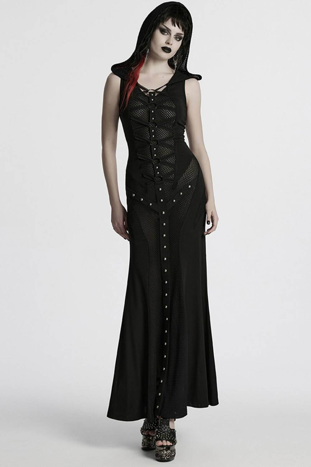 Punk rave dress Tenebra Hooded - Image 4