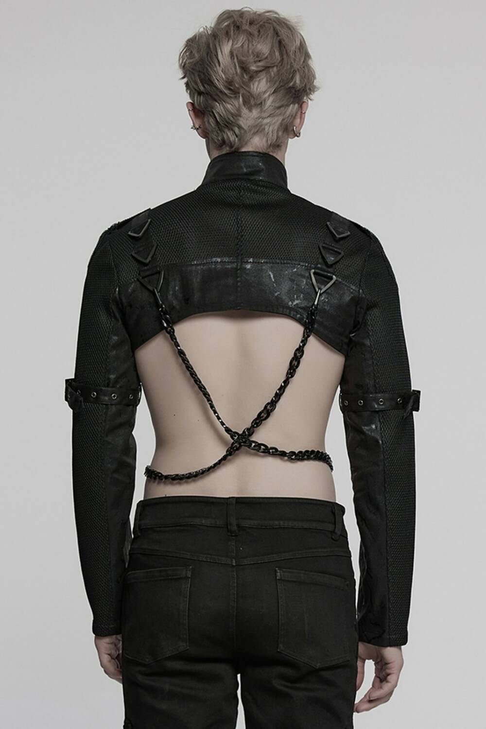 Punk Rave Shoulder Shirt Mesh Machine - Image 2