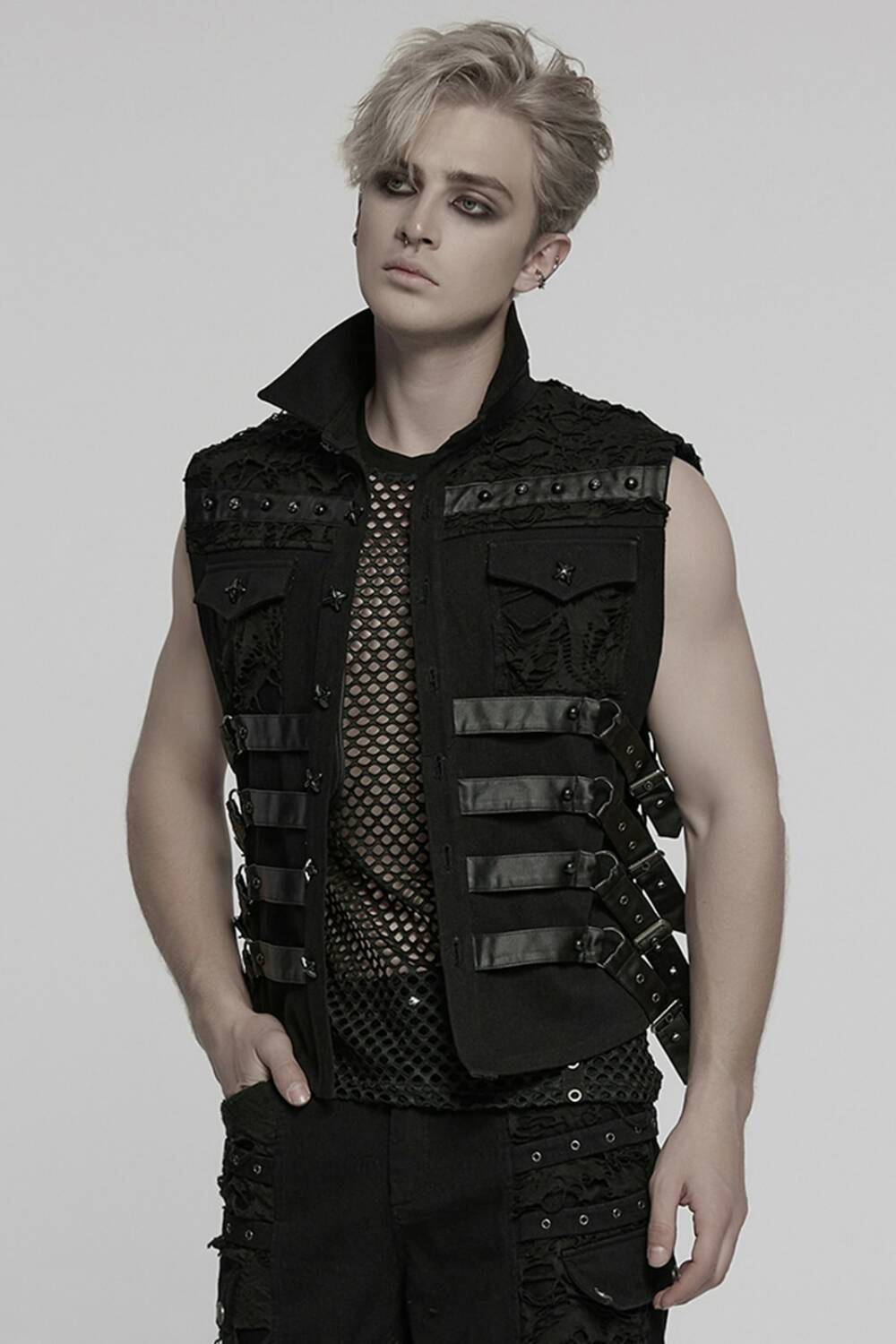 Punk Rave Vest Cyber Skeletor - Image 3