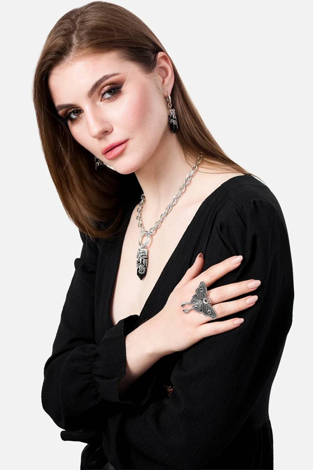 Restyle Choker Crystal Fern O-Ring - Image 6