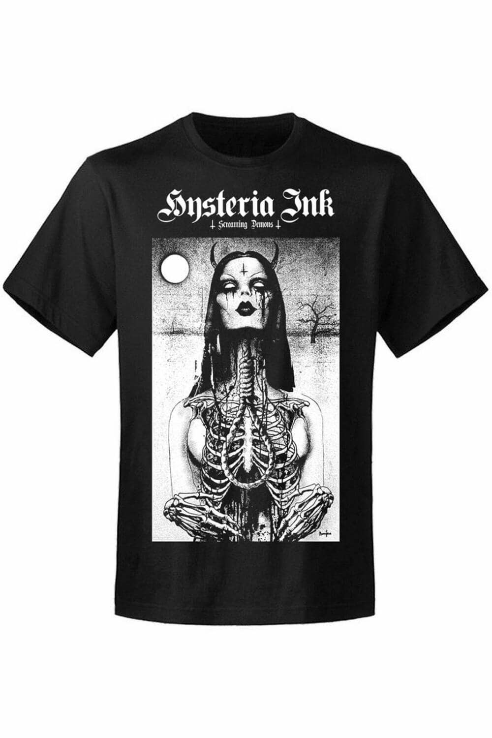 Hysteria Ink T-Shirt Screaming Demons Hanging