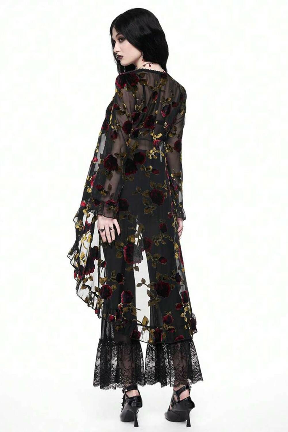 Romwe mesh jacket Red Roses - Image 3