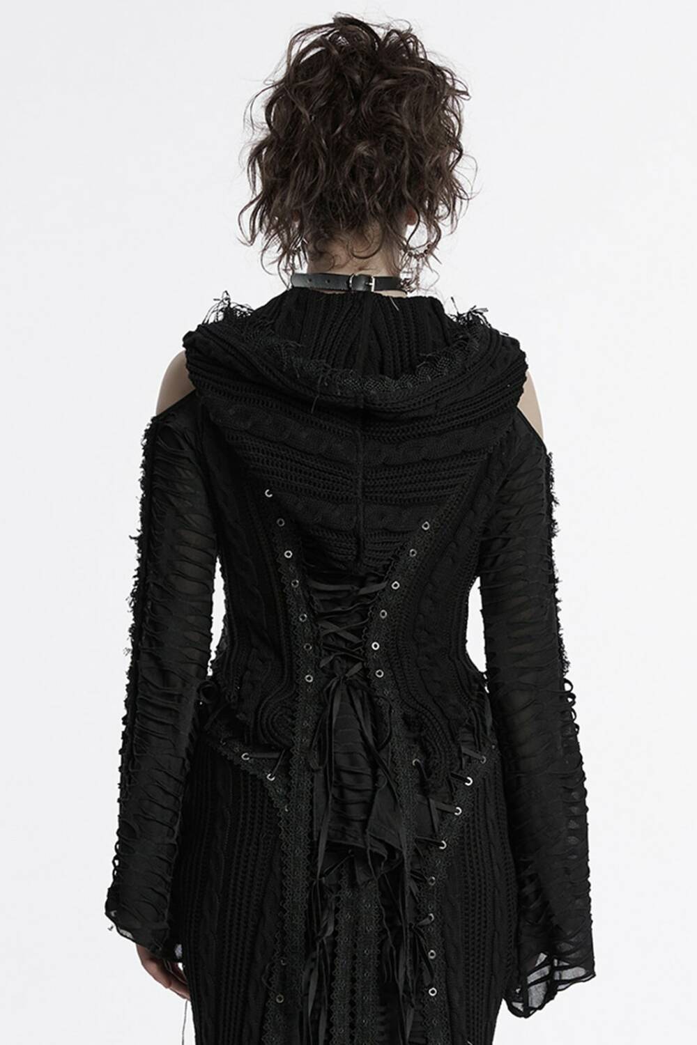 Punk Rave Hooded Jacket Misanthrope Distressed - Image 2