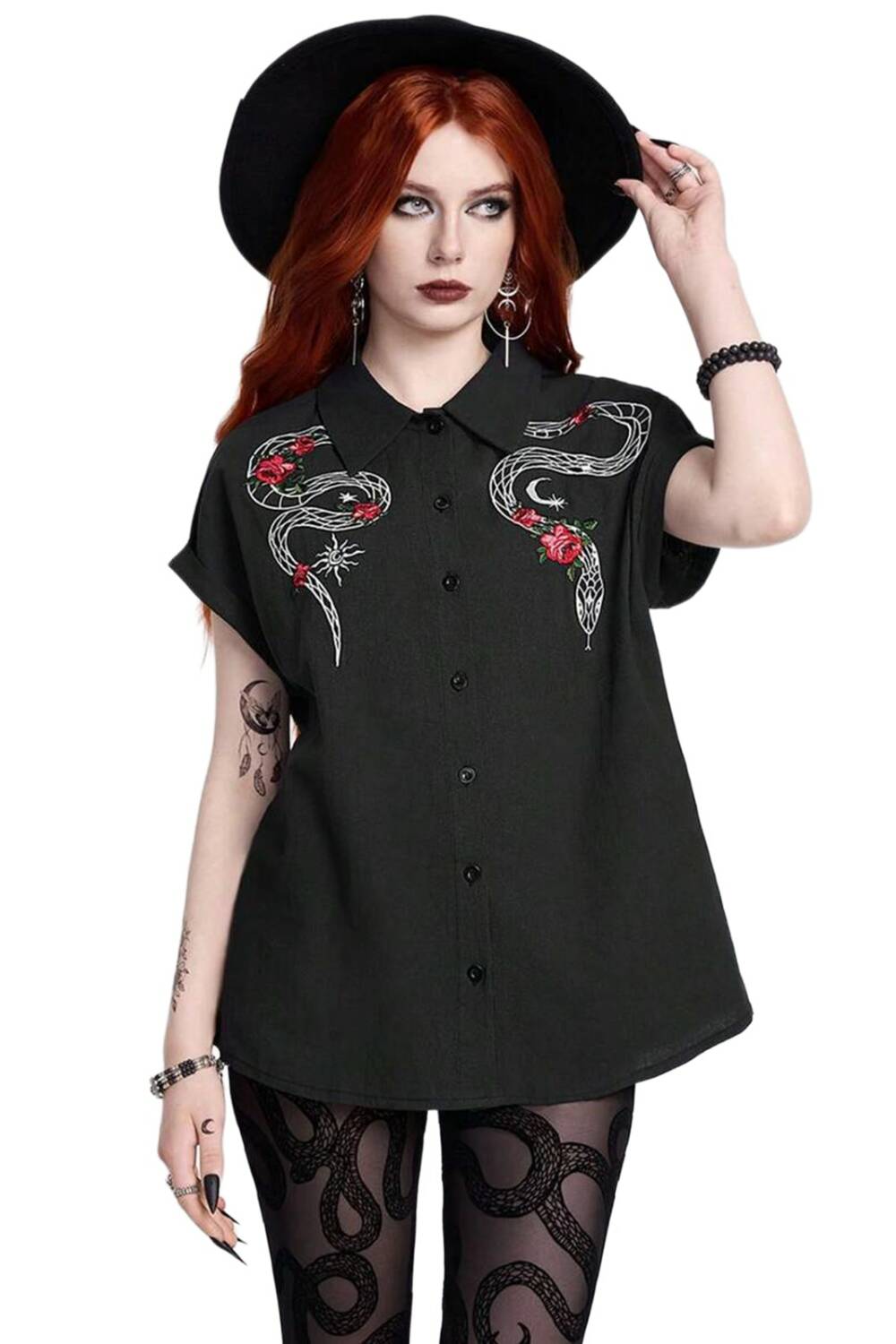 Romwe blouse Serpent Moon