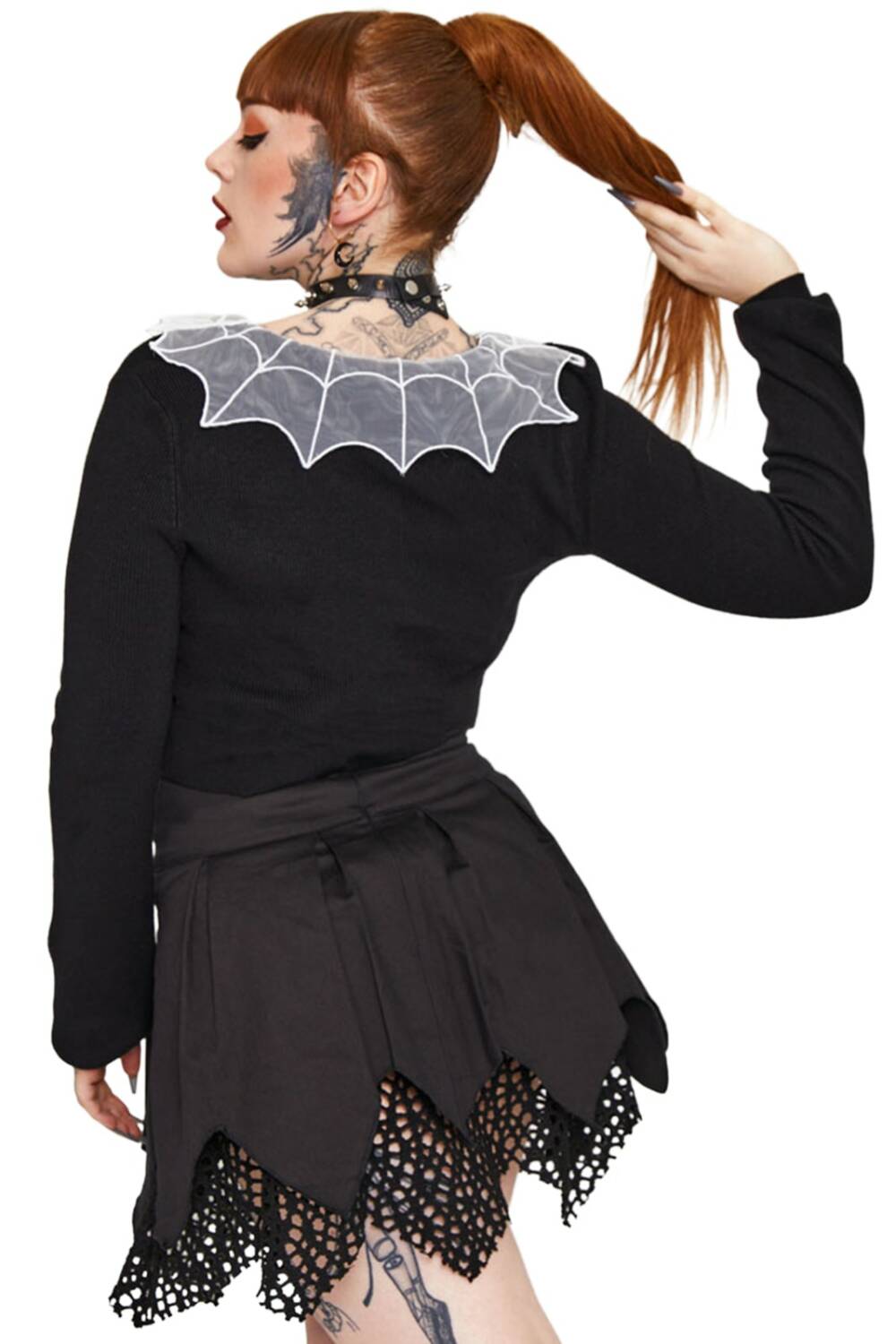 Jawbreaker cardigan Spider Web Collar - Image 2