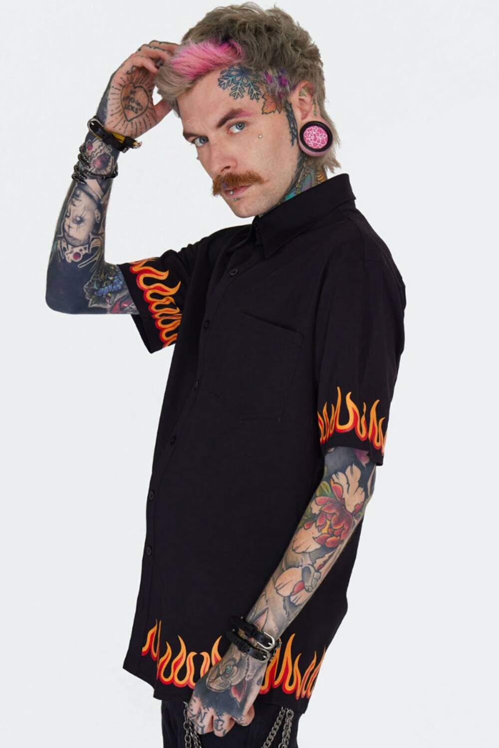 Jawbreaker short sleeve shirt In Flames - Image 3