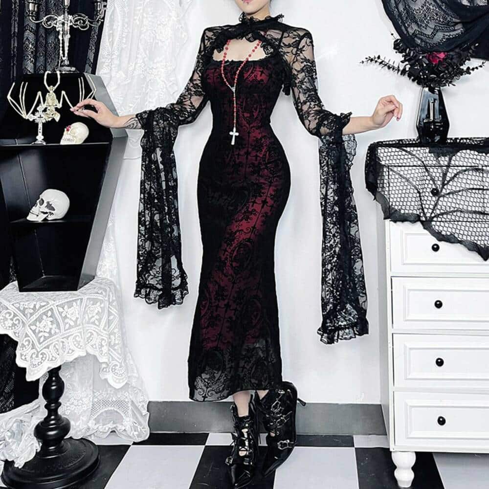 Moon Attic dress Blood Rose Elegy - Image 4