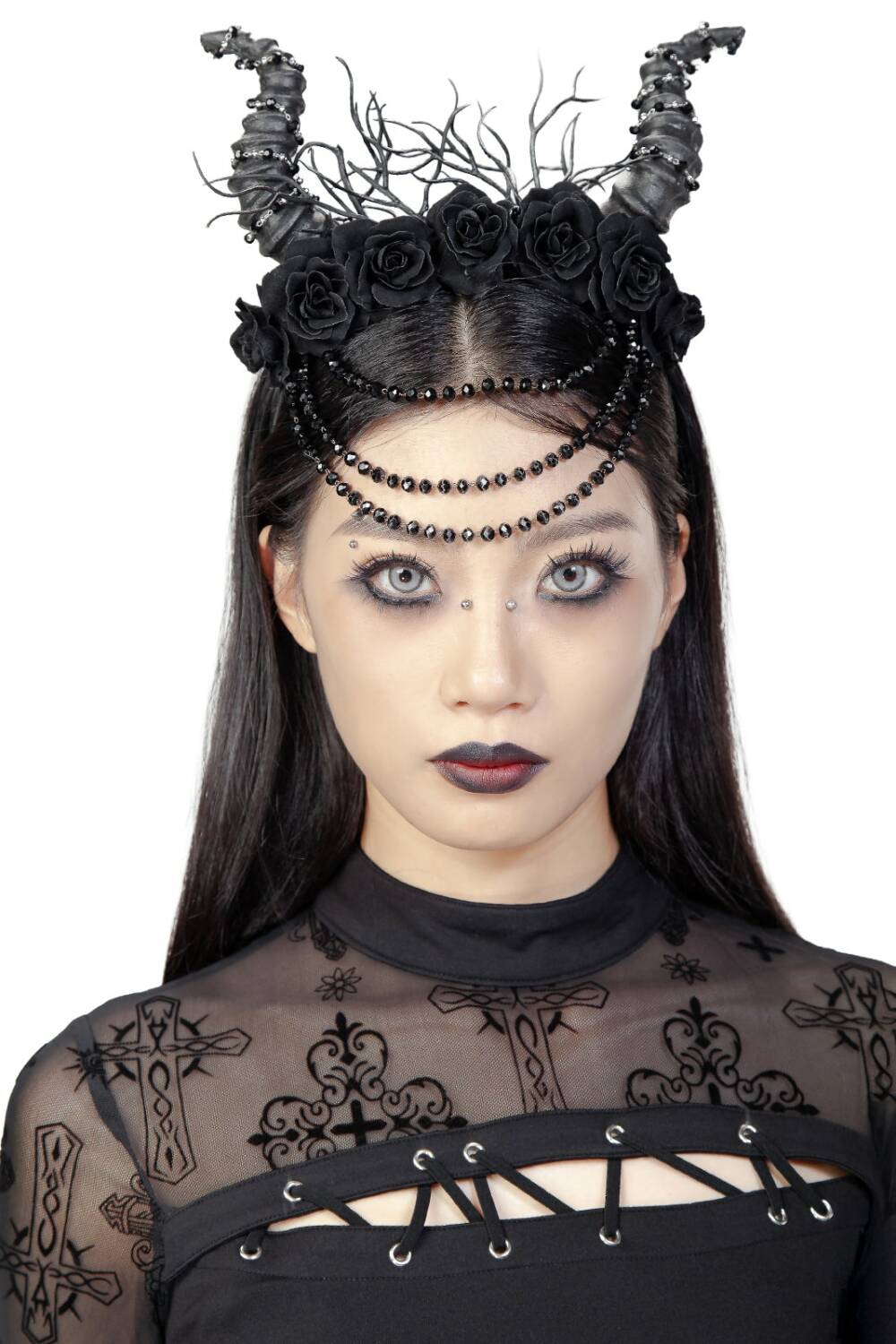 RNG Hairband Gothic Witch Horns