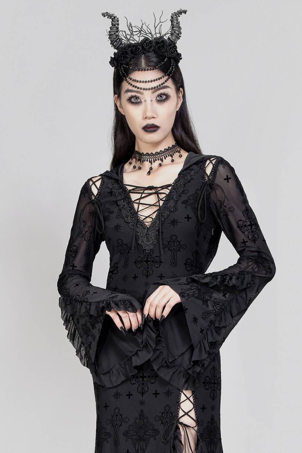 RNG Hairband Gothic Witch Horns - Image 8