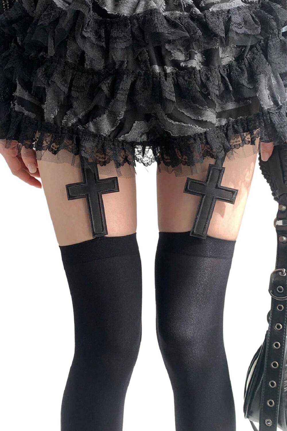 Mad Moonshine overknee socks Sanctum Cross