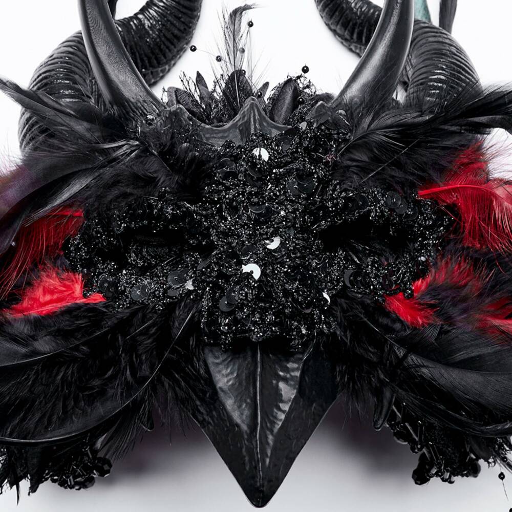 Punk rave headband Vampires Masquerade Horns - Image 5