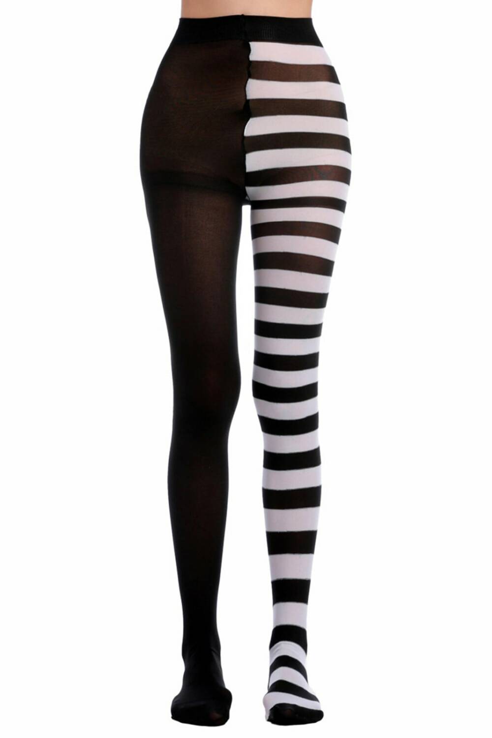 Erogance Tights Semi Stripes White