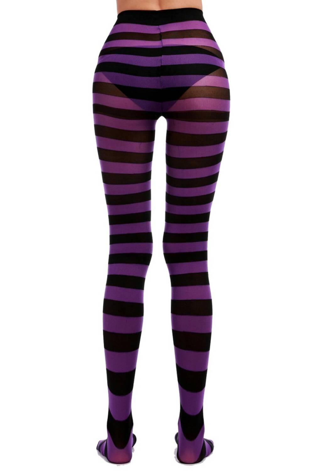 Erogance Tights Stripes Purple - Image 2