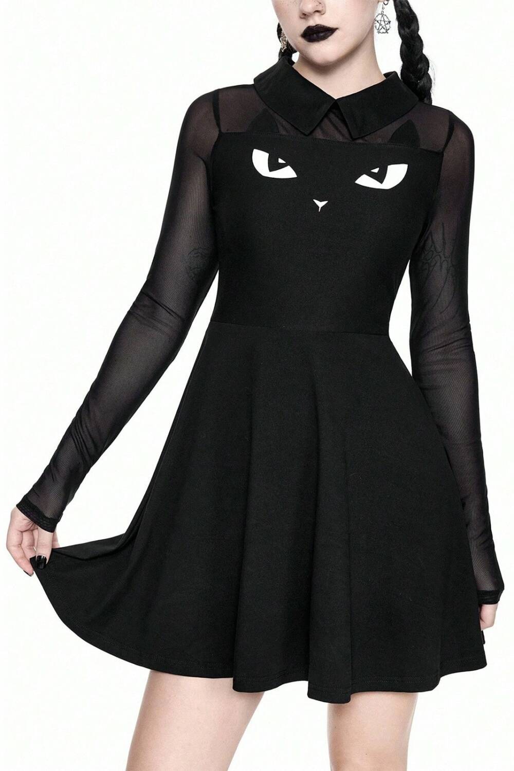 Romwe dress Feline Eclipse - Image 2