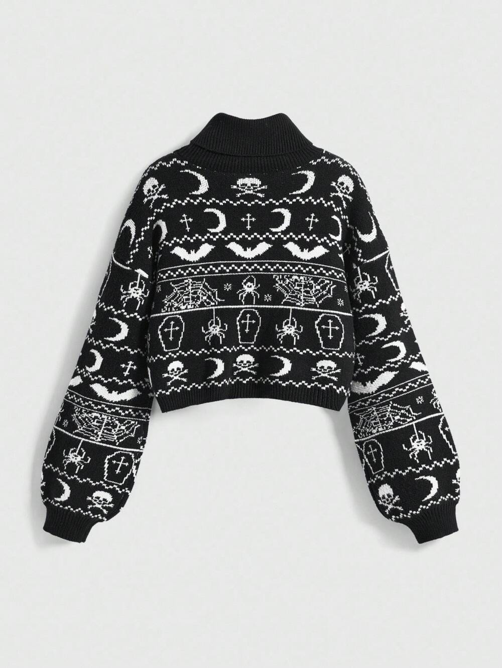 Romwe sweater Graveyard Whispers