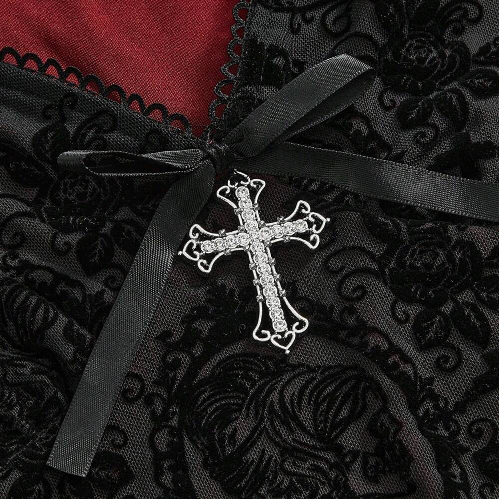 Romwe Top Crimson Churchyard - Image 3