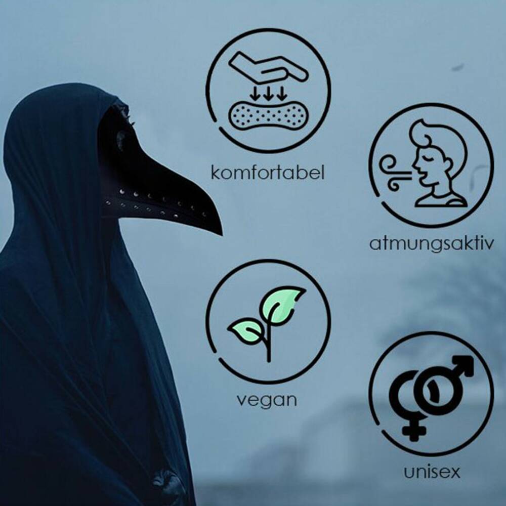 Zoelibat leatherette mask plague doctor - Image 2