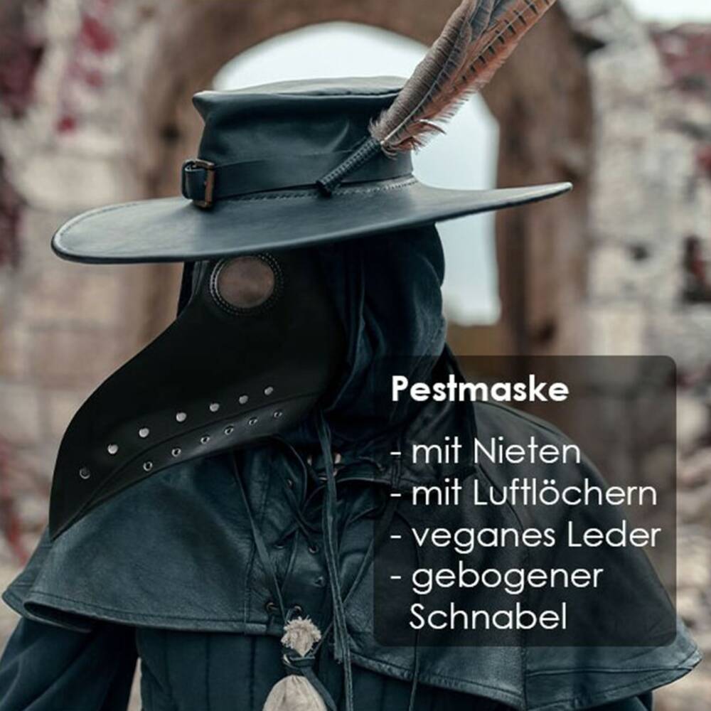 Zoelibat leatherette mask plague doctor - Image 3